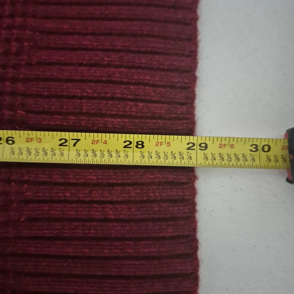 Banana Republic Sweater Mens XL Red Wool Blend Button Pullover Italian Yarn Knit